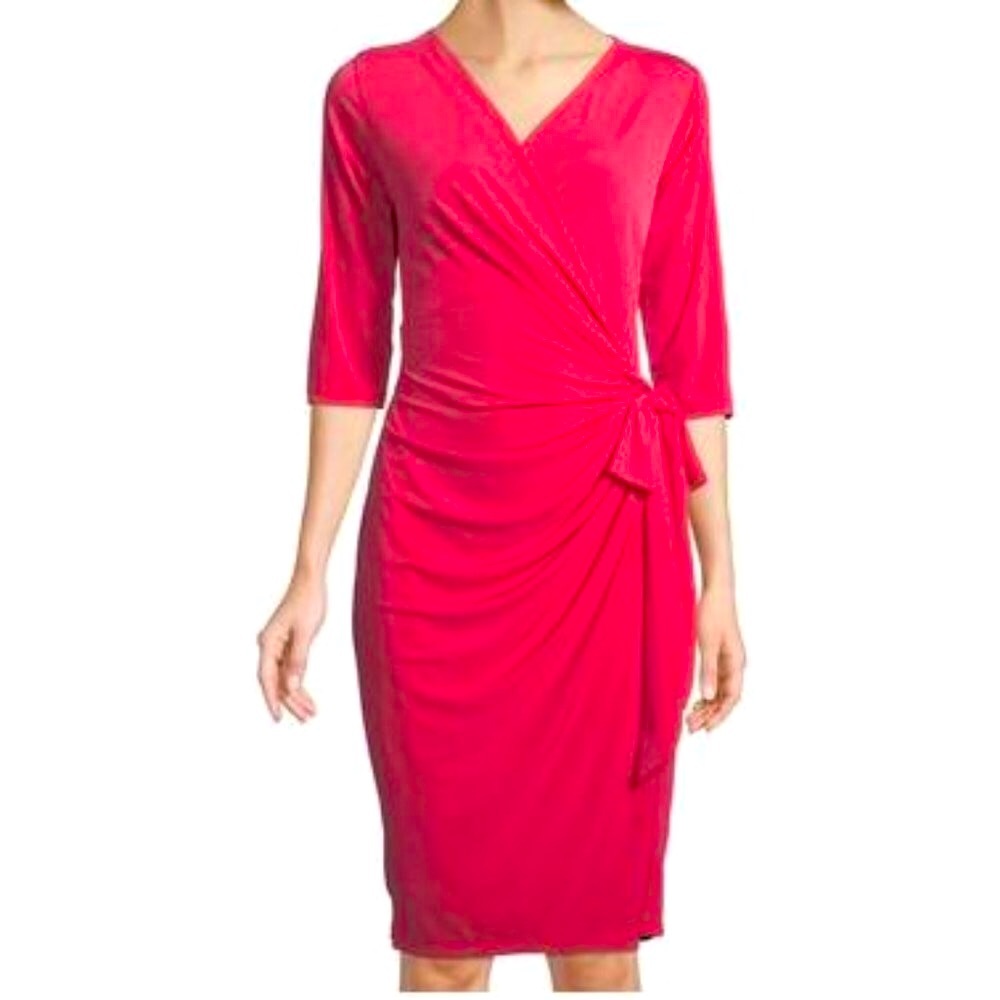 Masse wrap mid length dress M